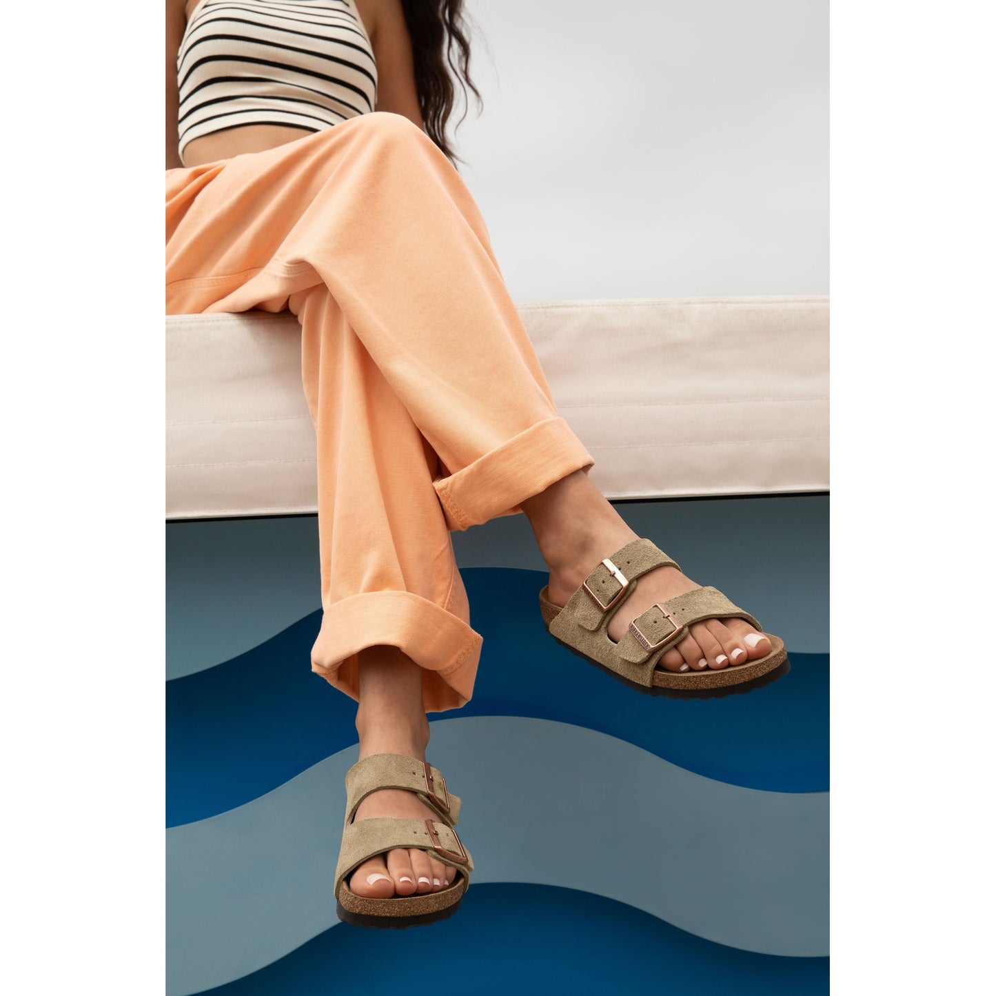 Birkenstock Arizona SFB Taupe Suede Leather Regular - 951301 | Blue Heeler Boots