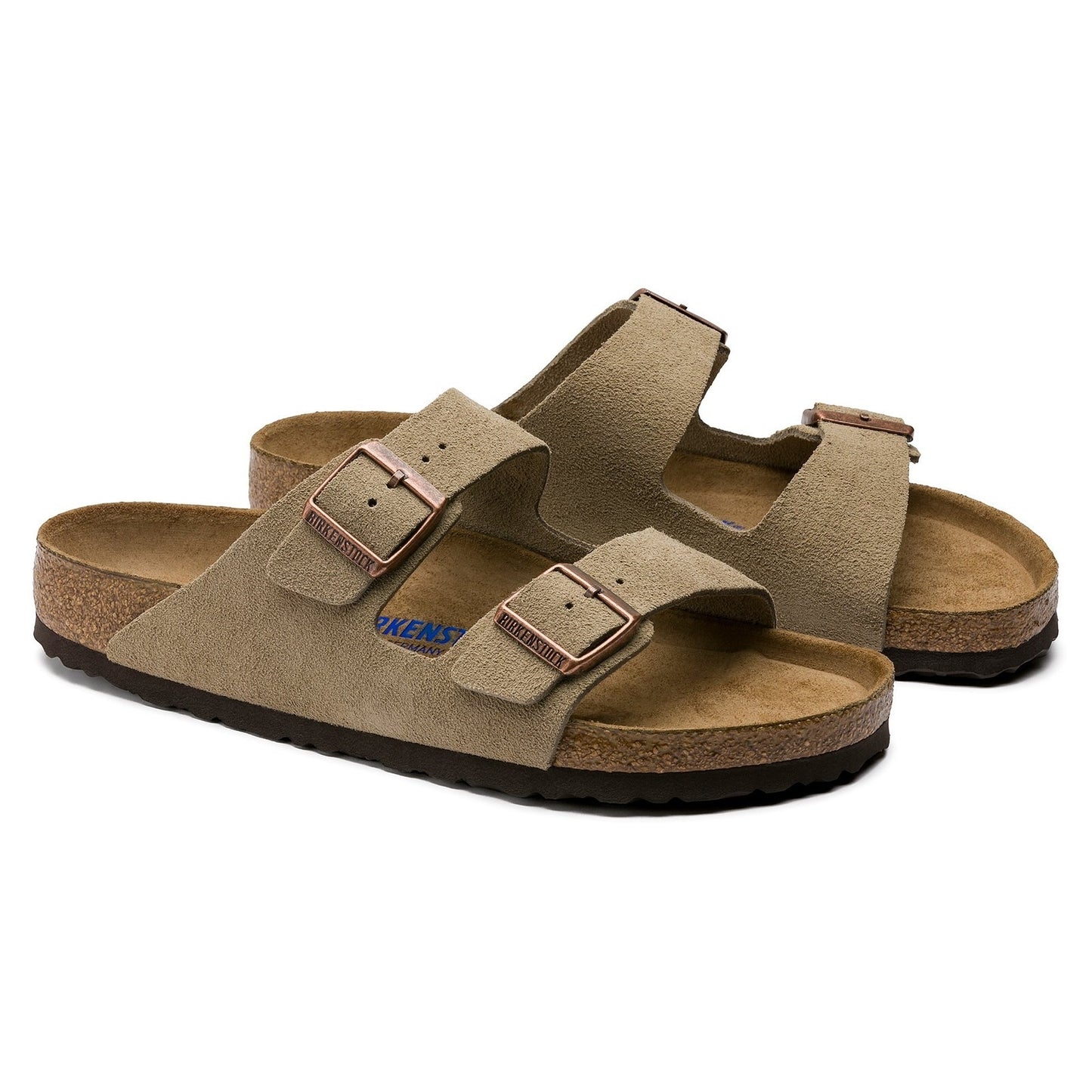 Birkenstock Arizona SFB Taupe Suede Leather Regular - 951301 | Blue Heeler Boots