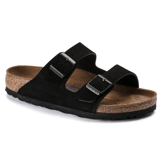 Birkenstock Arizona SFB Black Suede Leather Regular - 951321 | Blue Heeler Boots