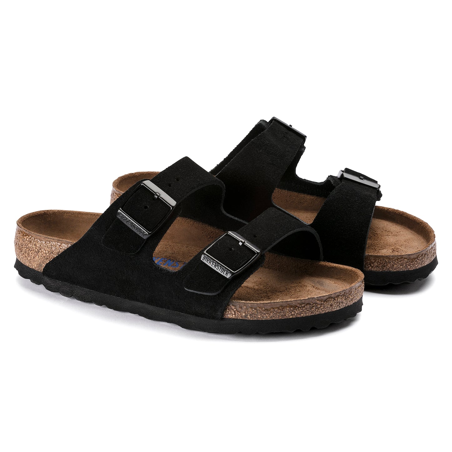Birkenstock Arizona SFB Black Suede Leather Regular - 951321 | Blue Heeler Boots