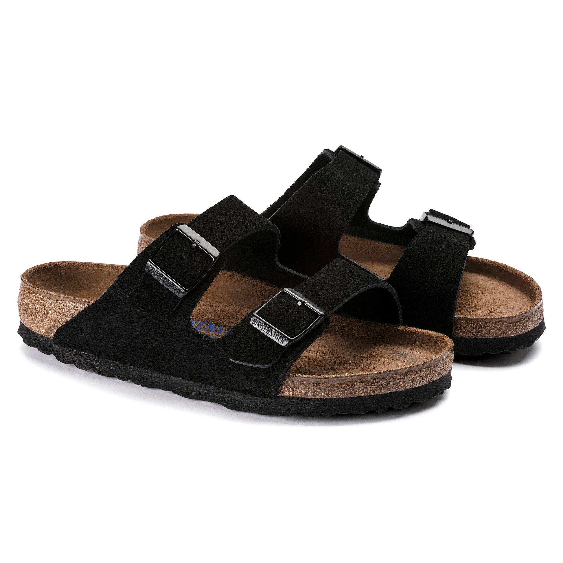 Birkenstock Arizona SFB Black Suede Leather Regular - 951321 | Blue Heeler Boots