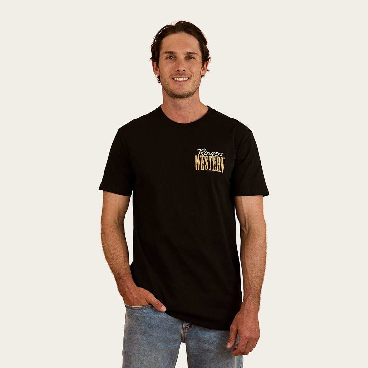 Ringers & Western Aint My First Rumbo Stock Fit T-Shirt - Black | Blue Heeler Boots