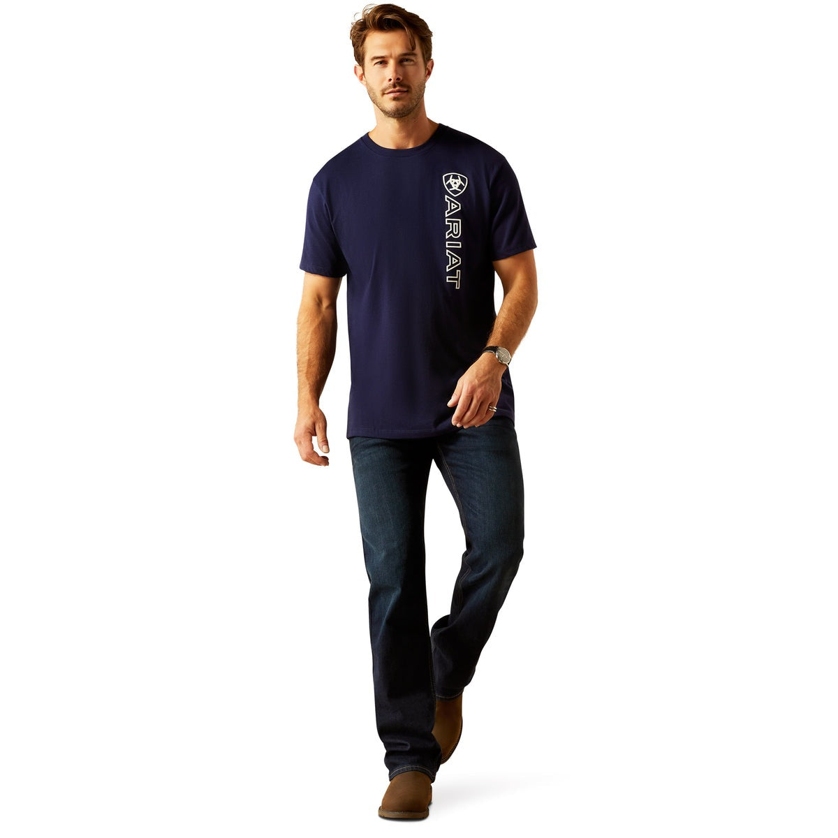 Ariat Vertical Logo T-Shirt - 10055150 | Blue Heeler Boots