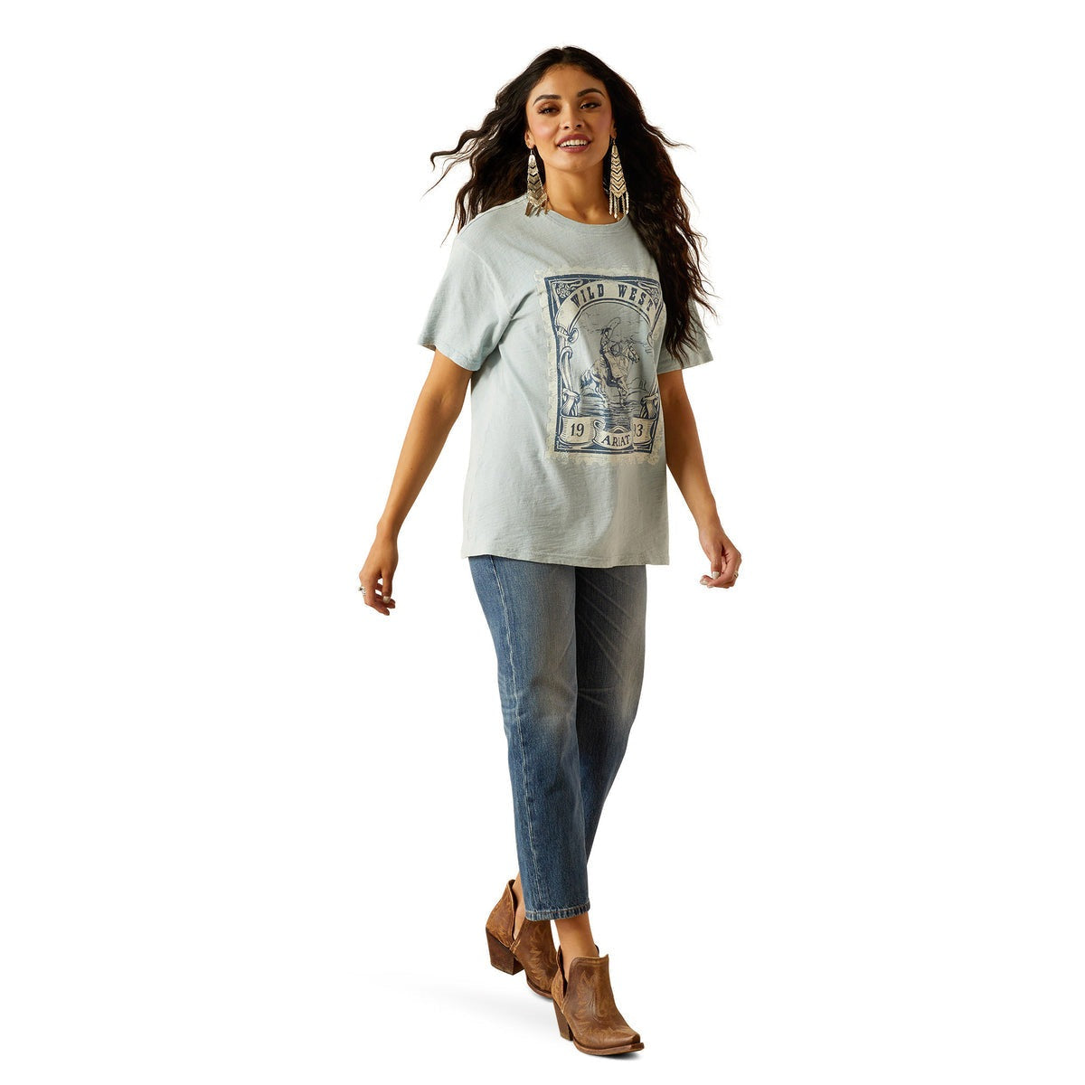 Ariat Wild West Stamp T-Shirt - 10055128 | Blue Heeler Boots