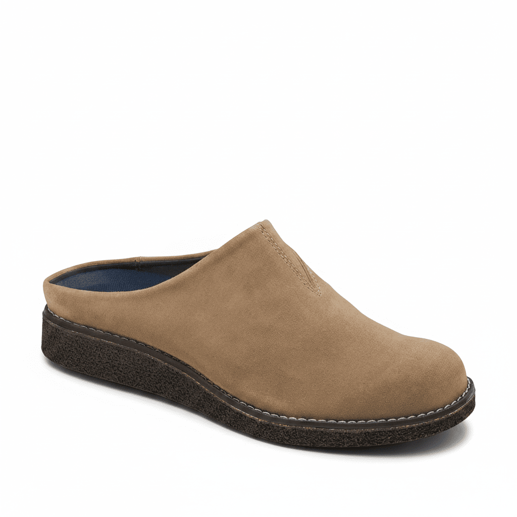 Blundstone 2692 Sand suede AeroCork clog - 45 degree angle, toe facing right