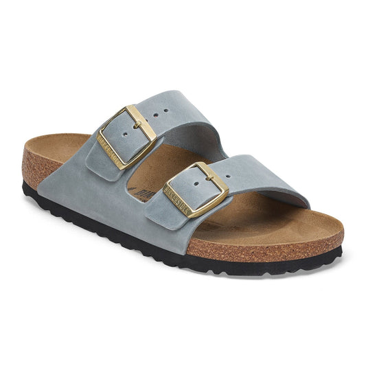 Birkenstock Arizona Basalt Grey Oiled Leather Regular - 1029197 | Blue Heeler Boots