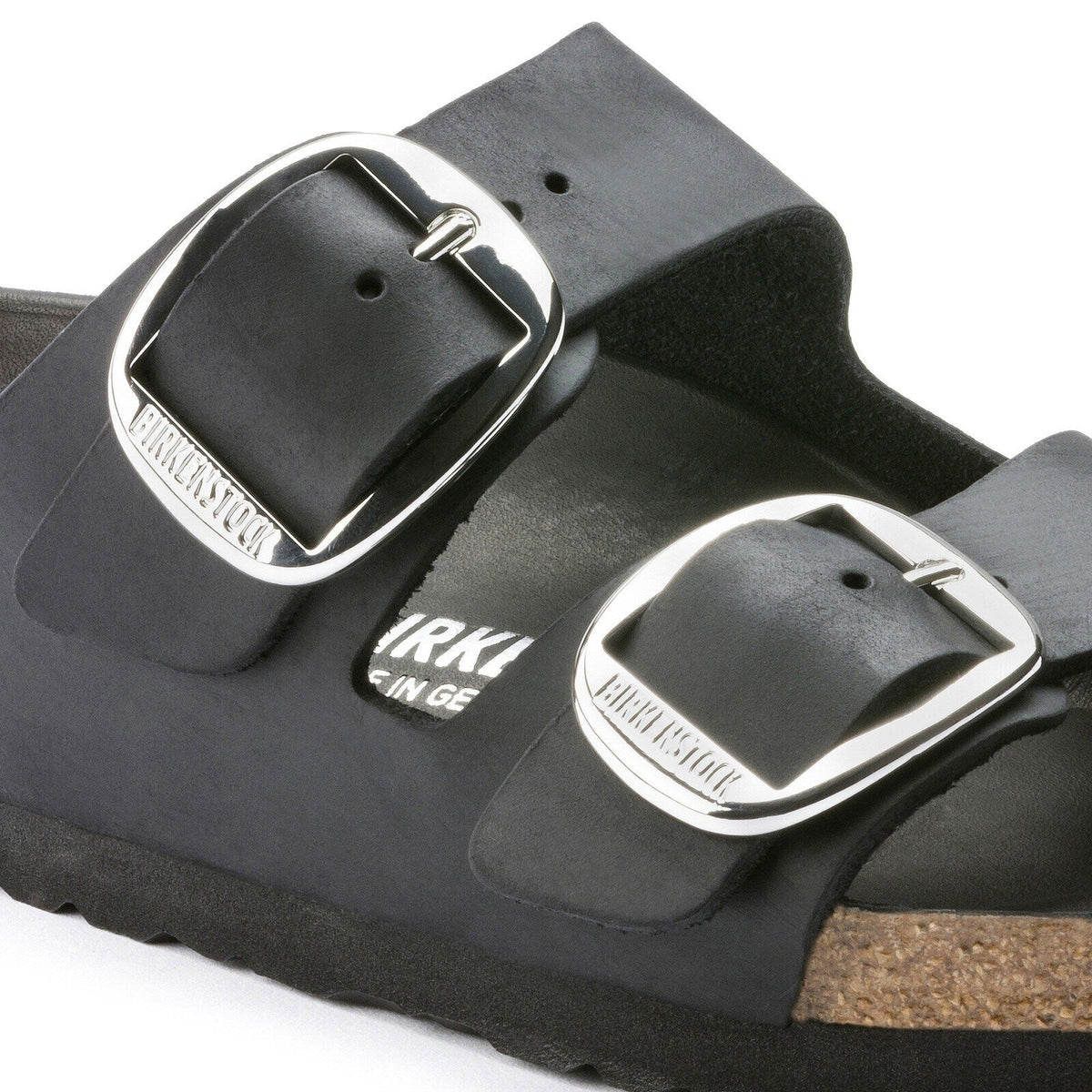 Birkenstock Arizona Big Buckle Black Oiled Leather - buckle detail