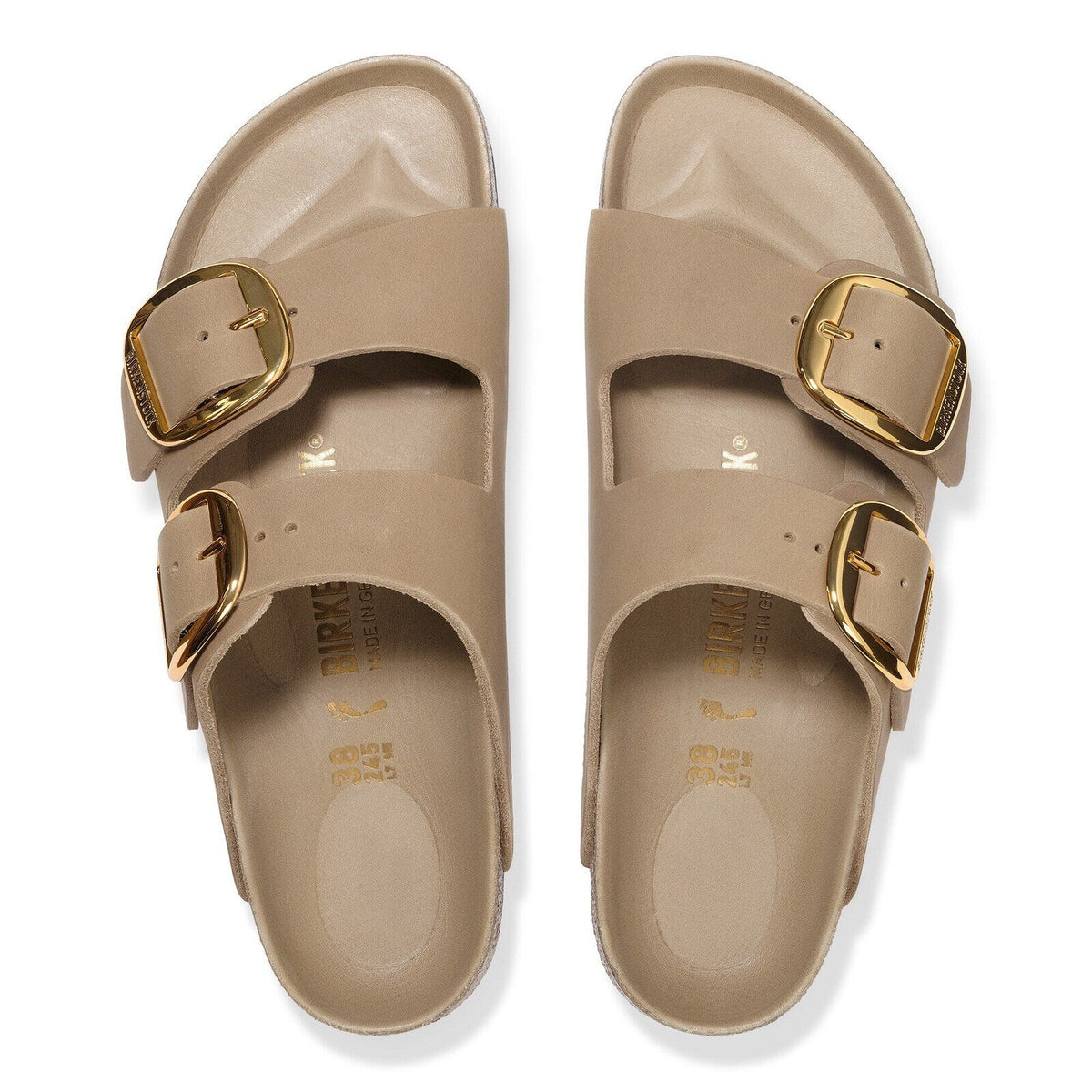 Birkenstock Arizona Big Buckle Tobacco Brown Oiled Leather - top view