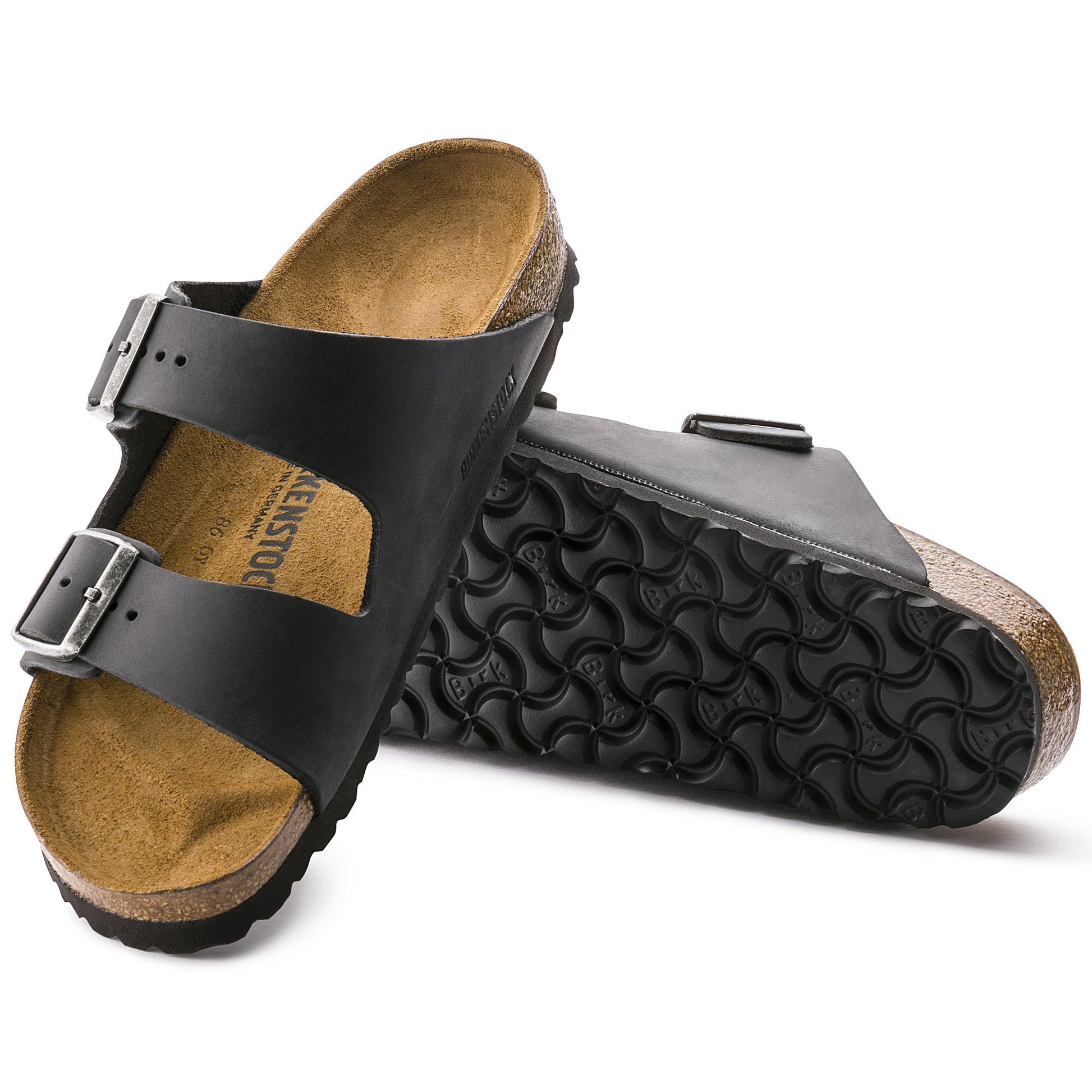 Birkenstock Arizona Black Oiled Leather Narrow - 552113 | Blue Heeler Boots