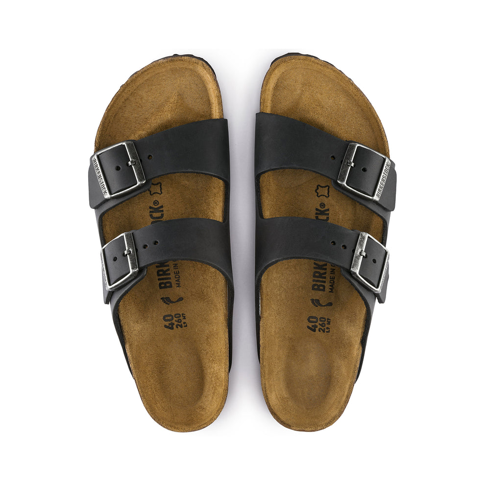 Birkenstock Arizona Black Oiled Leather Regular - 552111 | Blue Heeler Boots