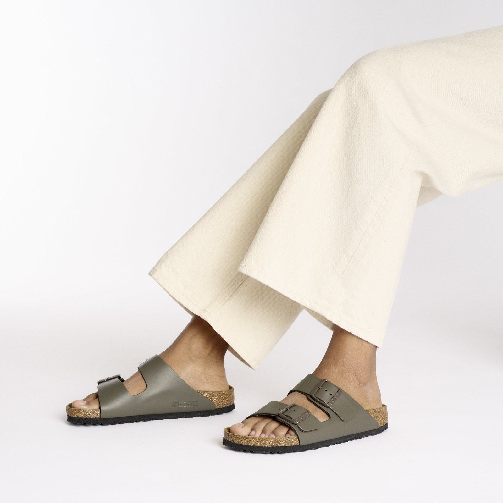 Birkenstock Arizona Concrete Grey Smooth Leather Regular - 1029153 | Blue Heeler Boots