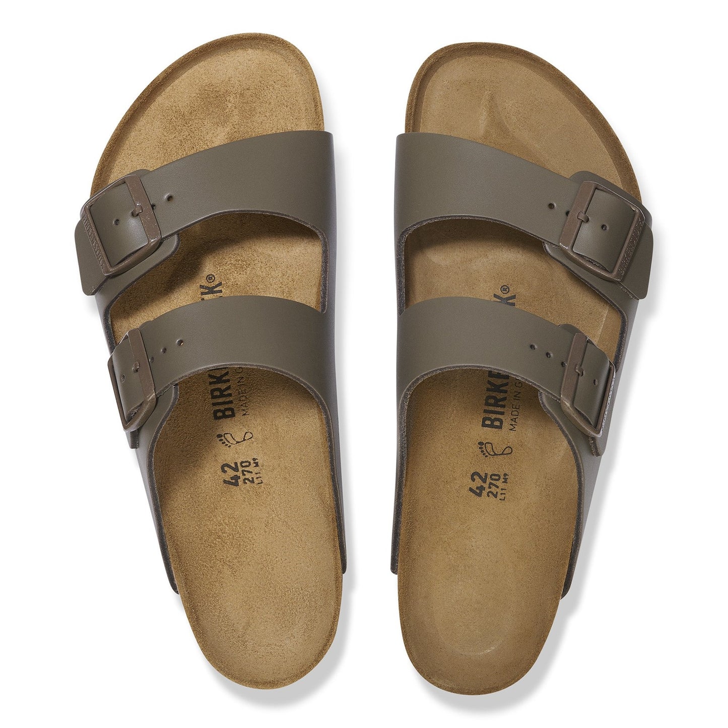 Birkenstock Arizona Concrete Grey Smooth Leather Regular - 1029153 | Blue Heeler Boots