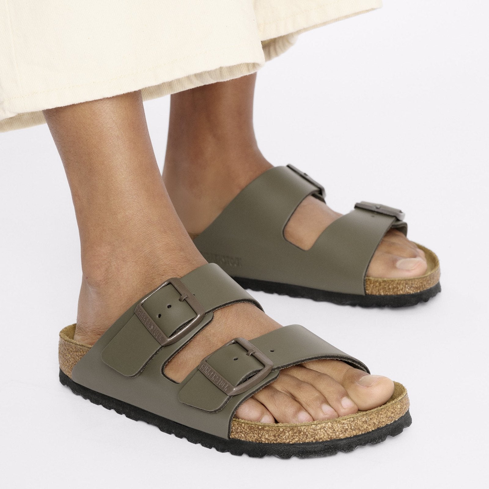 Birkenstock Arizona Concrete Grey Smooth Leather Regular - 1029153 | Blue Heeler Boots