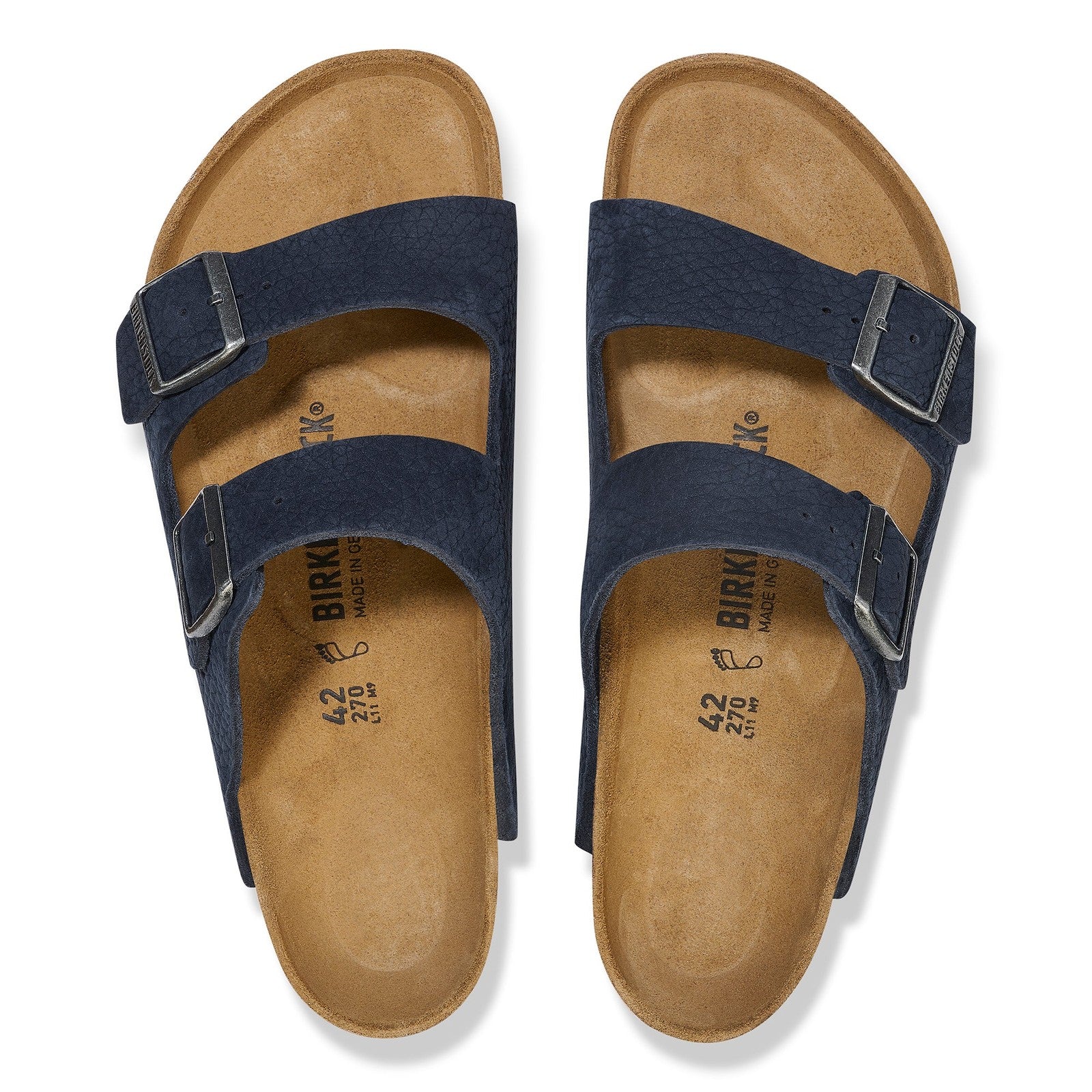 Birkenstock Arizona Desert Buck Midnight Nubuck Leather Regular - 1028095 | Blue Heeler Boots