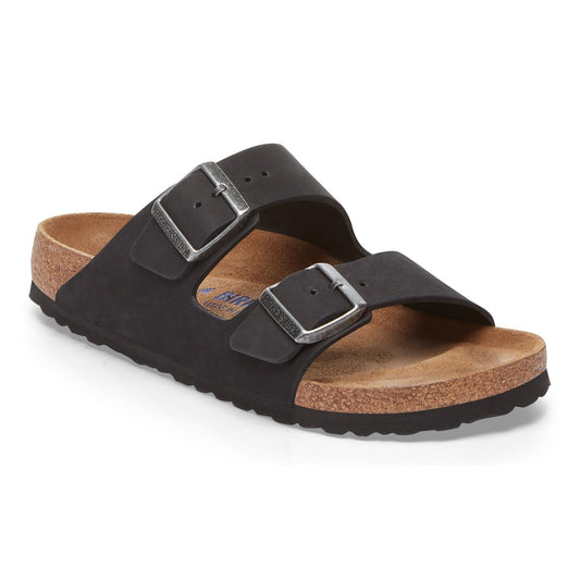 Birkenstock Arizona SFB Black Nubuck Leather Regular - 1019011 | Blue Heeler Boots