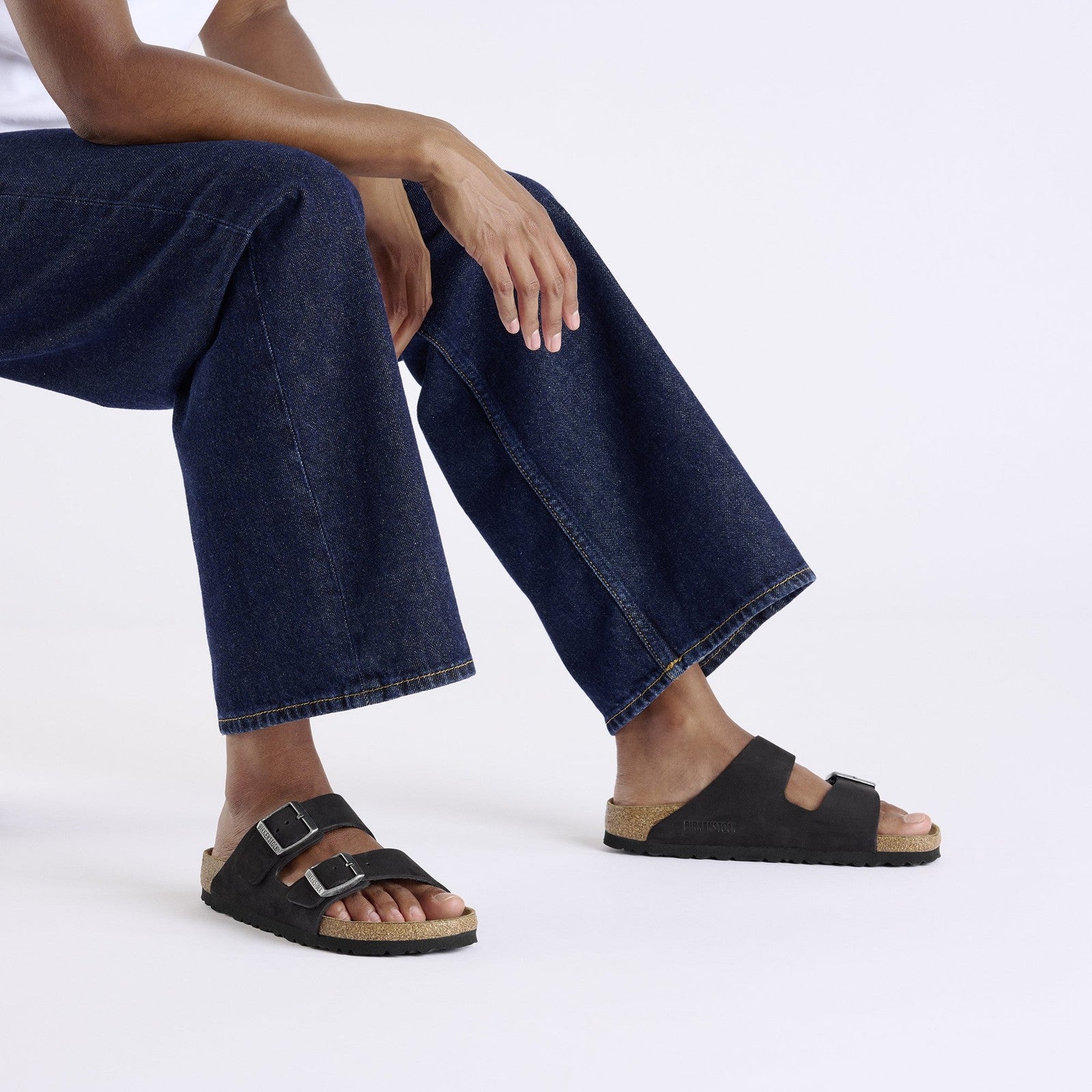 Birkenstock Arizona SFB Black Nubuck Leather Regular - 1019011 | Blue Heeler Boots