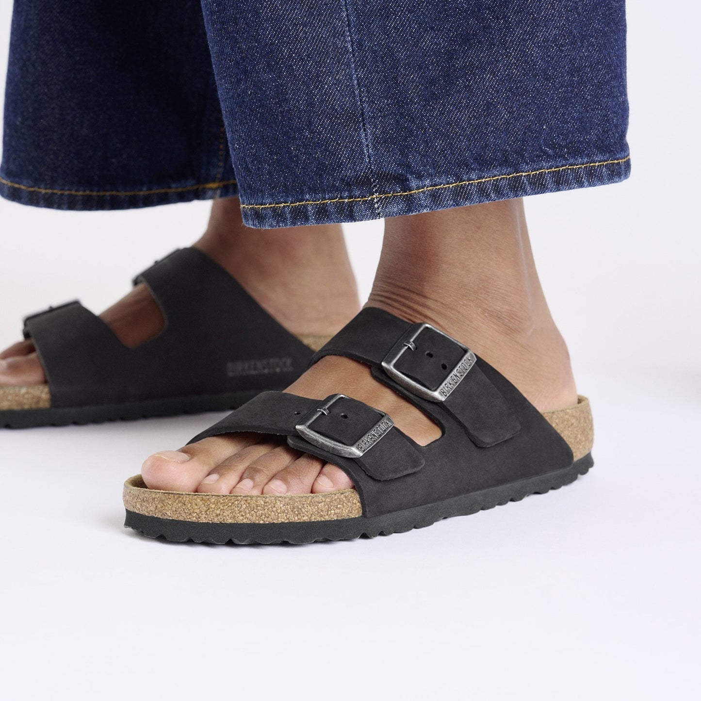 Birkenstock Arizona SFB Black Nubuck Leather Regular - 1019011 | Blue Heeler Boots