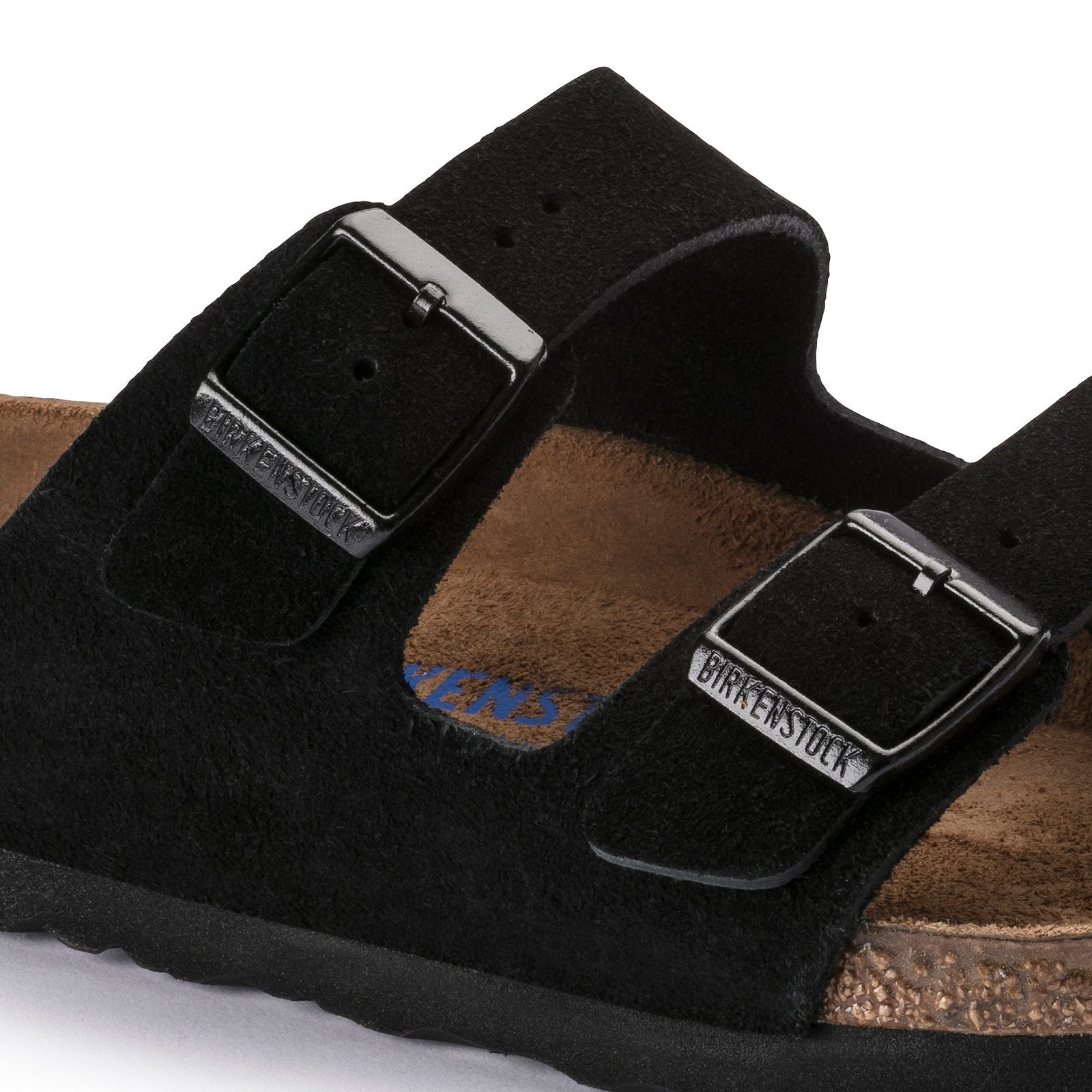 Birkenstock Arizona SFB Black Suede Leather Regular - 951321 | Blue Heeler Boots