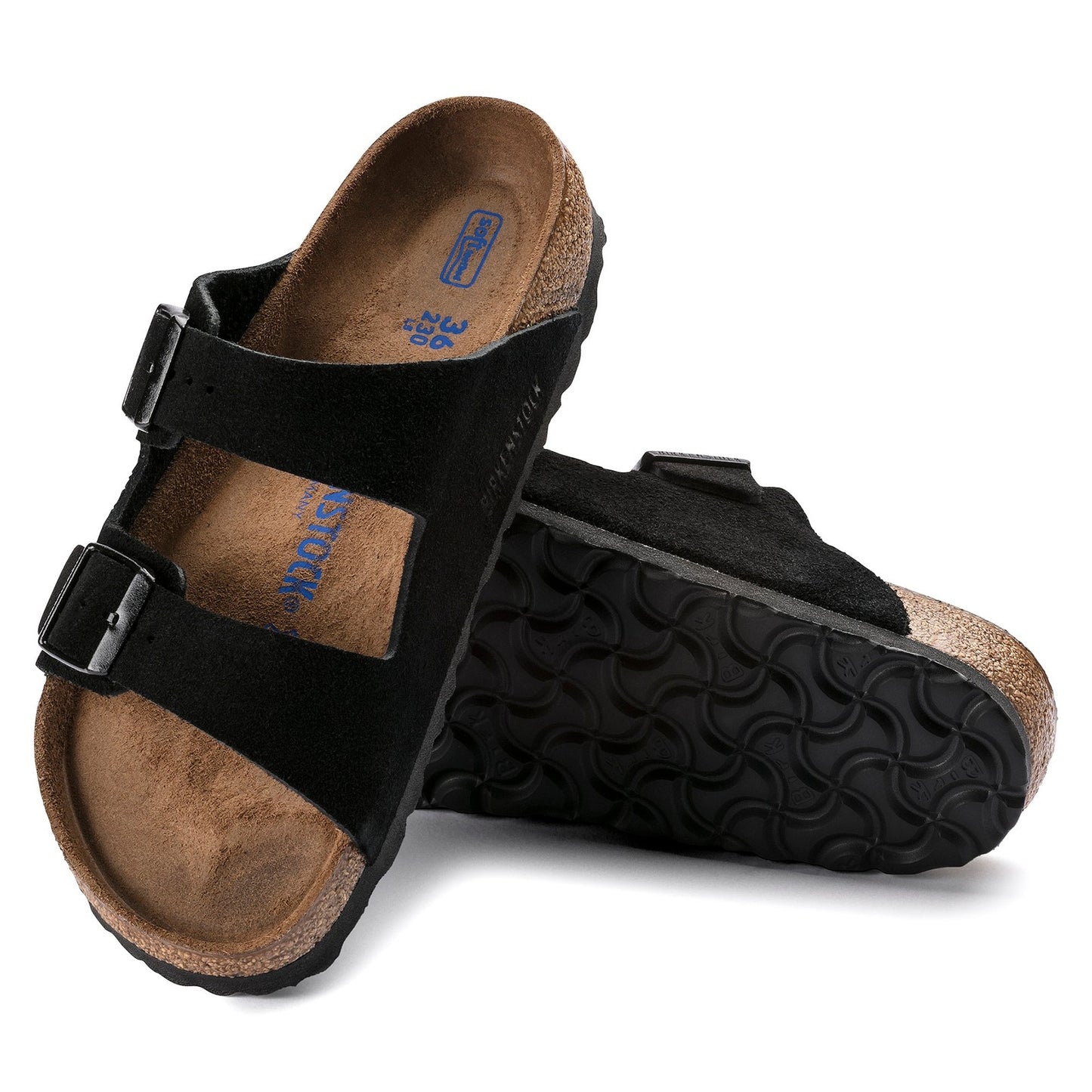 Birkenstock Arizona SFB Black Suede Leather Regular - 951321 | Blue Heeler Boots