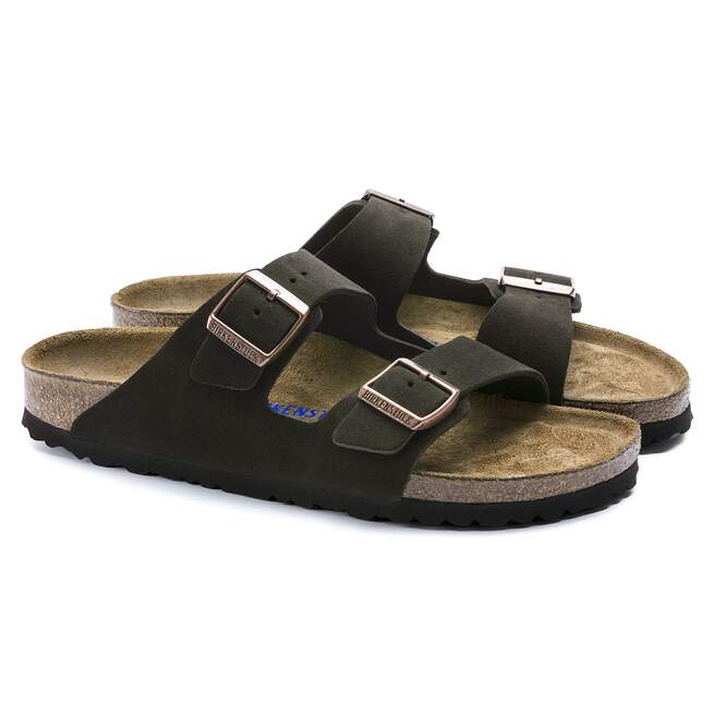Birkenstock Arizona SFB Mocca Suede Leather Regular - 951311 | Blue Heeler Boots