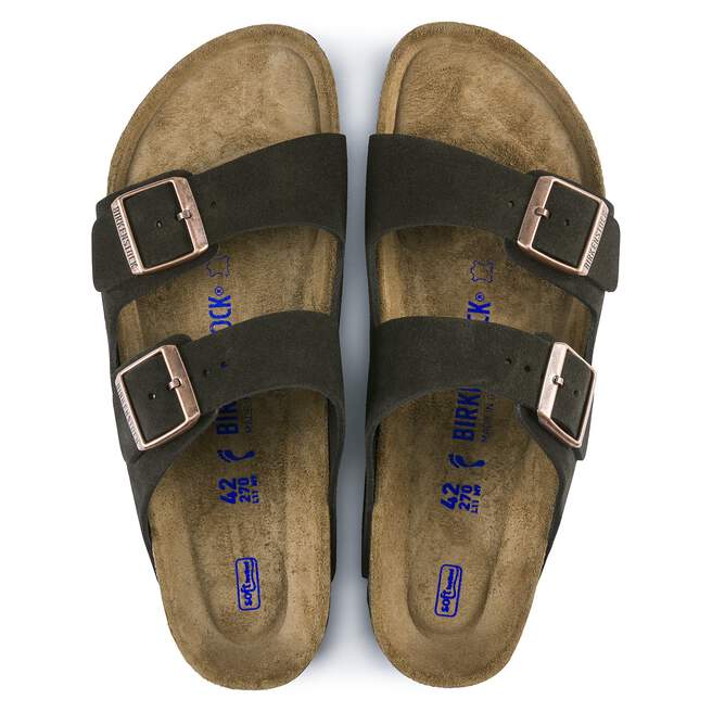 Birkenstock Arizona SFB Mocca Suede Leather Regular - 951311 | Blue Heeler Boots
