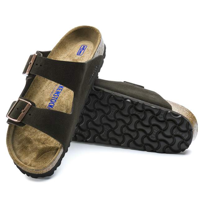 Birkenstock Arizona SFB Mocca Suede Leather Regular - 951311 | Blue Heeler Boots