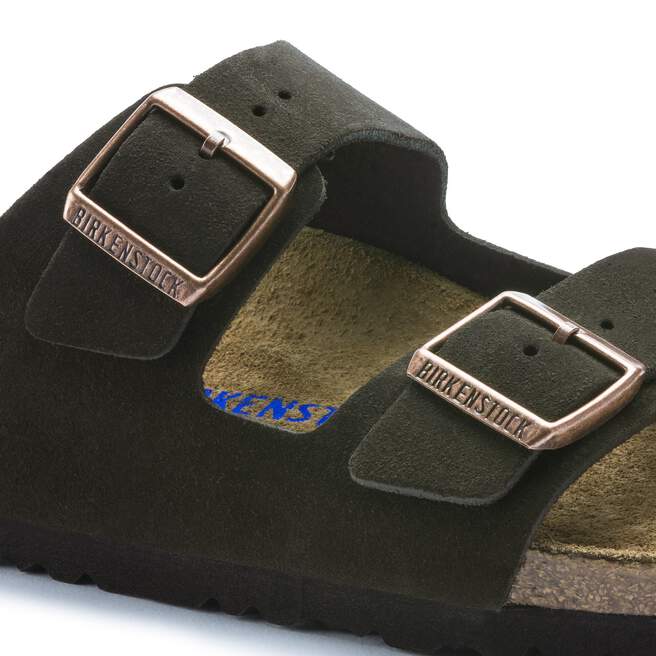 Birkenstock Arizona SFB Mocca Suede Leather Regular - 951311 | Blue Heeler Boots