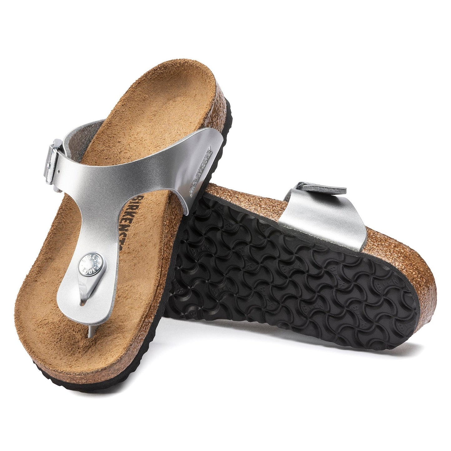 Birkenstock Gizeh Kids Electric Metallic Silver Birko-Flor Narrow - 1019192 | Blue Heeler Boots