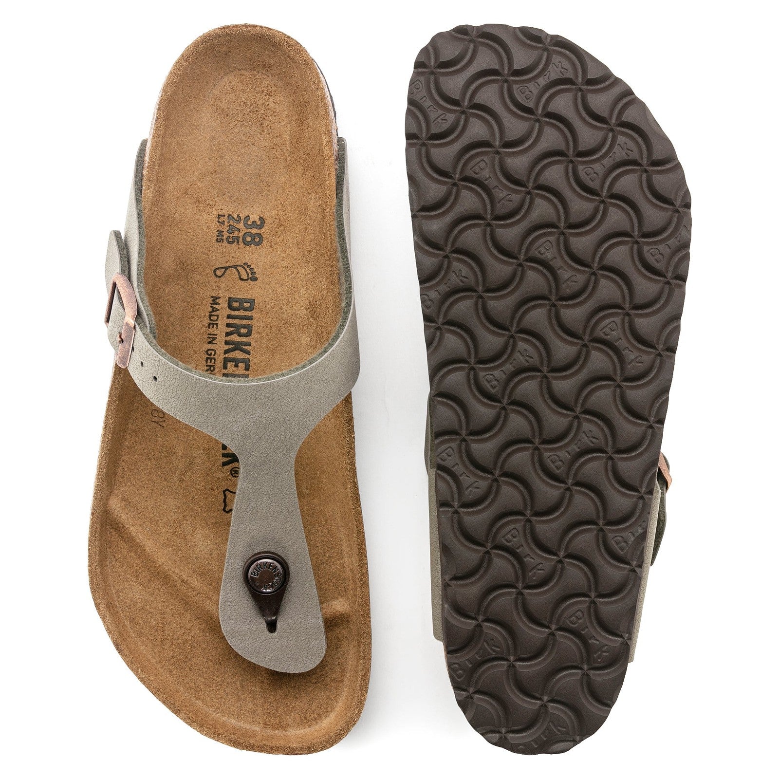 Birkenstock Gizeh Stone BirkiBuc Regular - 043391 | Blue Heeler Boots