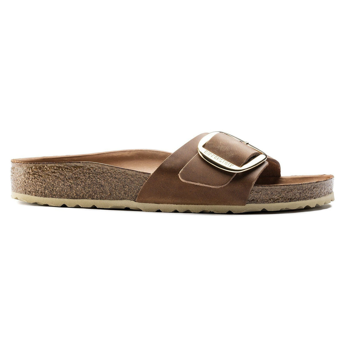 Birkenstock Madrid Big Buckle Cognac Oiled Leather - side view