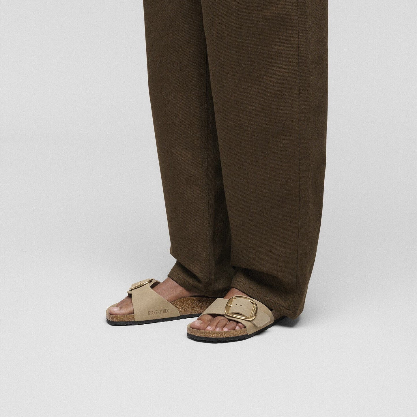 Birkenstock Madrid Big Buckle Tobacco Brown Oiled Leather - lifestyle worn