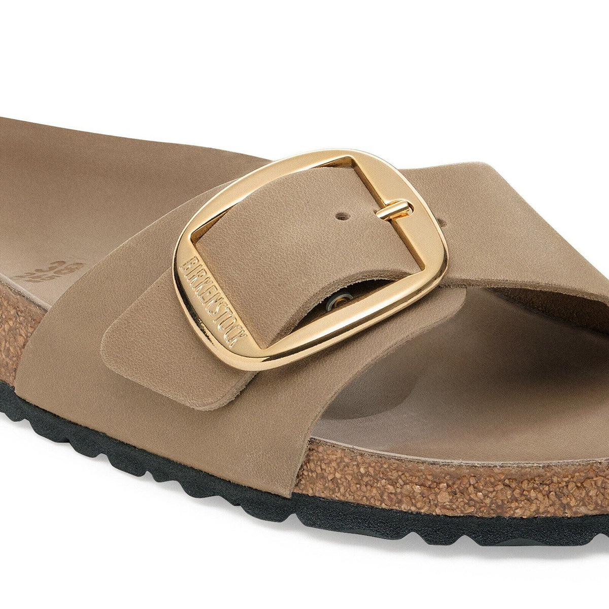 Birkenstock Madrid Big Buckle Tobacco Brown Oiled Leather - buckle detail