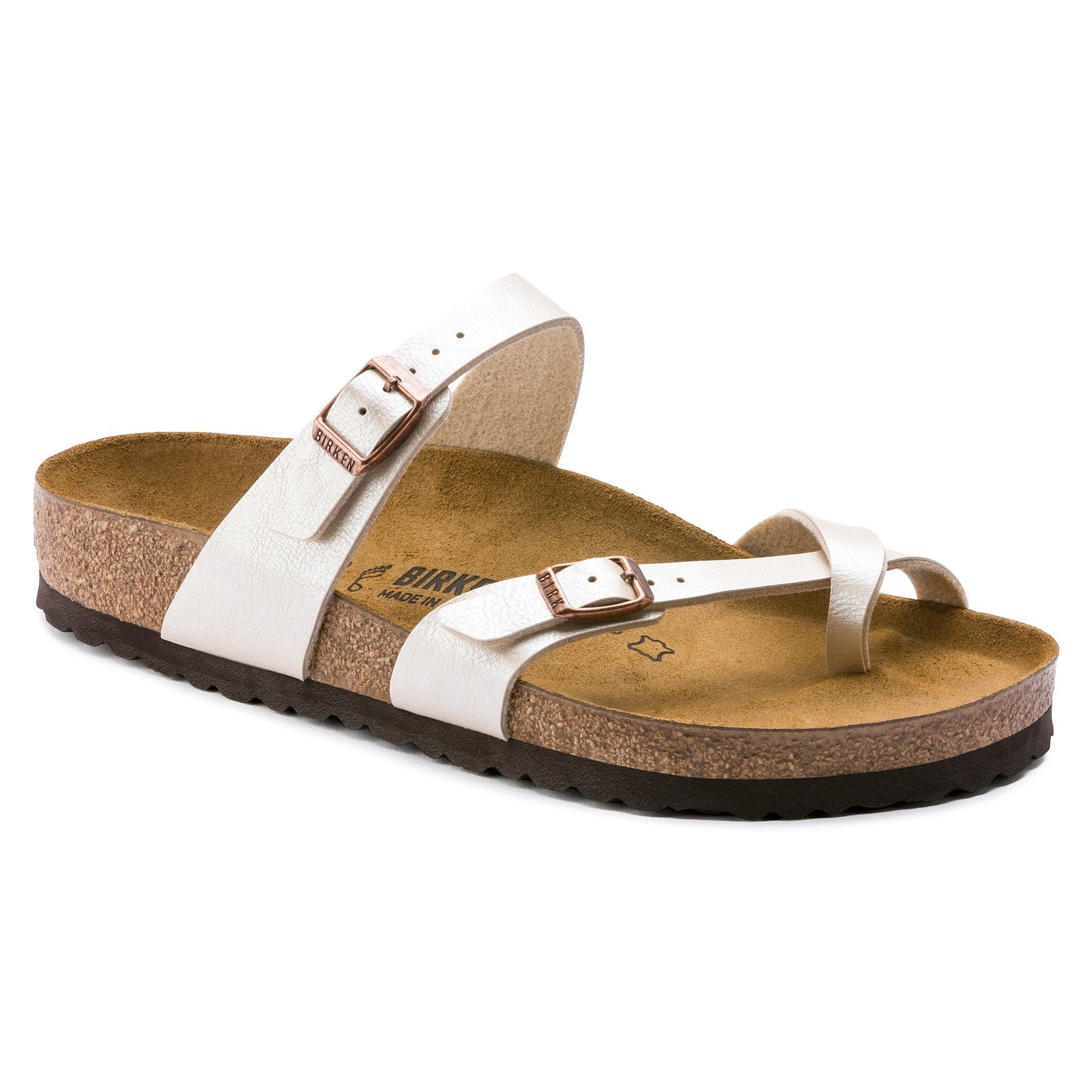Birkenstock Mayari Graceful Pearl White Birko-Flor Regular - 071661 | Blue Heeler Boots