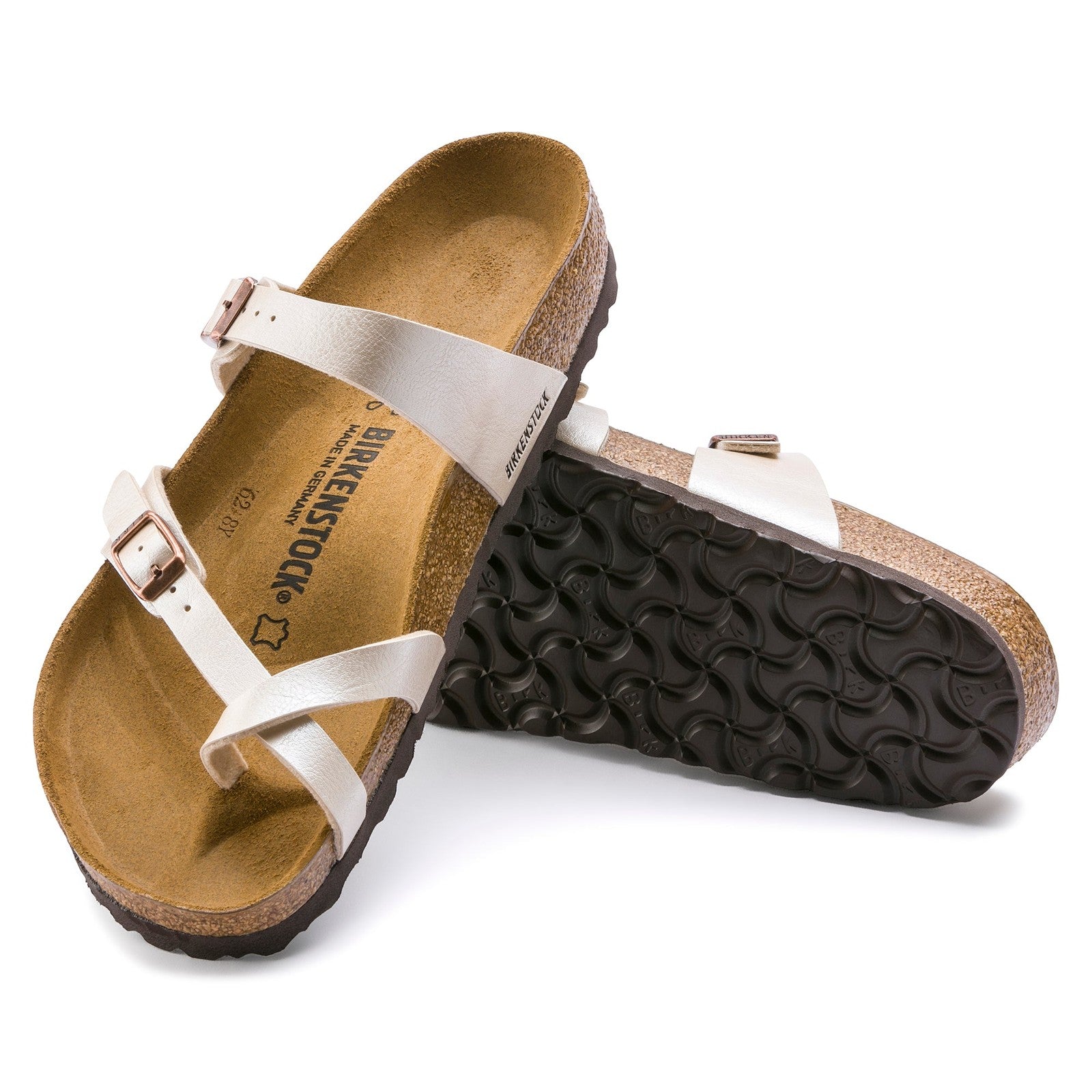 Birkenstock Mayari Graceful Pearl White Birko-Flor Regular - 071661 | Blue Heeler Boots