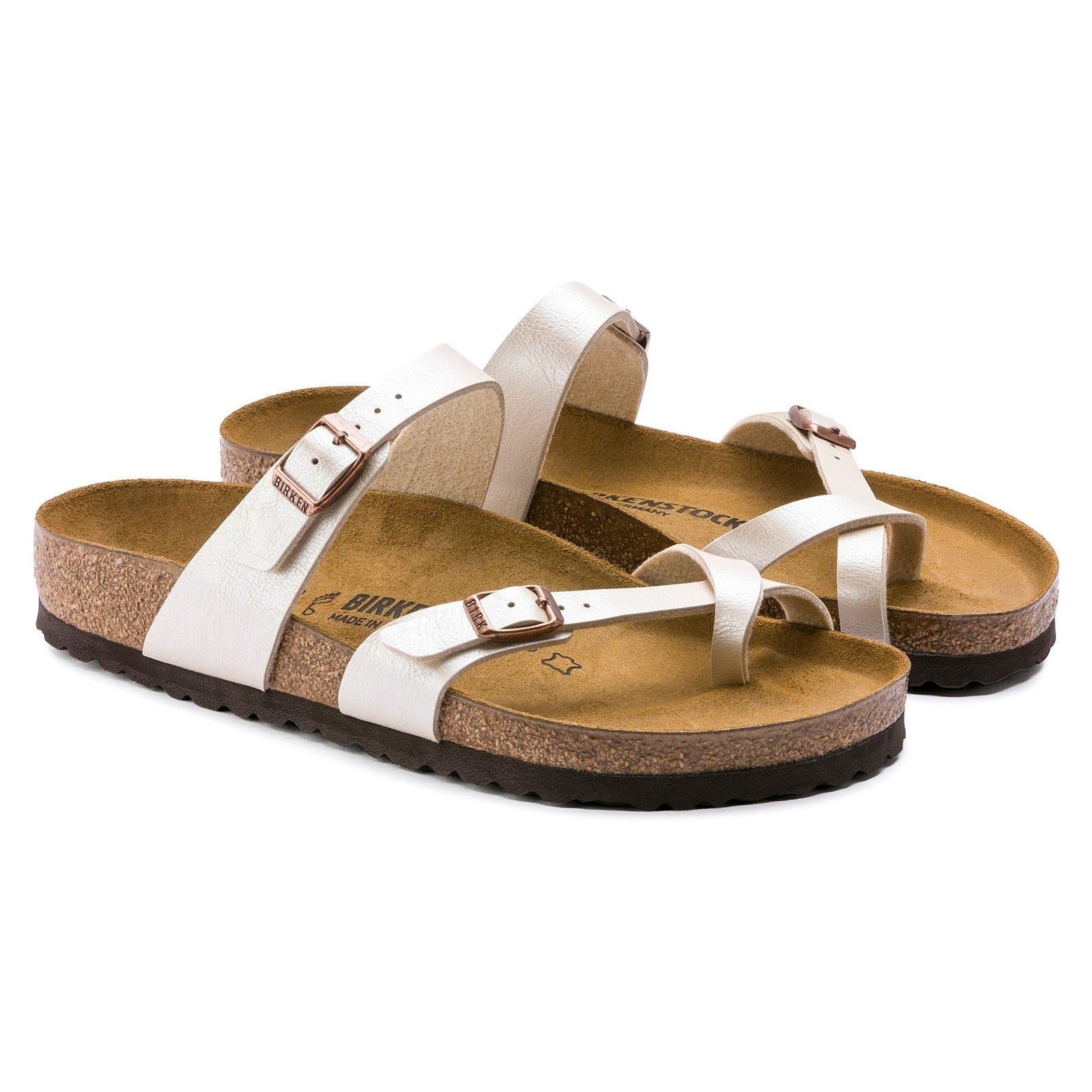 Birkenstock Mayari Graceful Pearl White Birko-Flor Regular - 071661 | Blue Heeler Boots