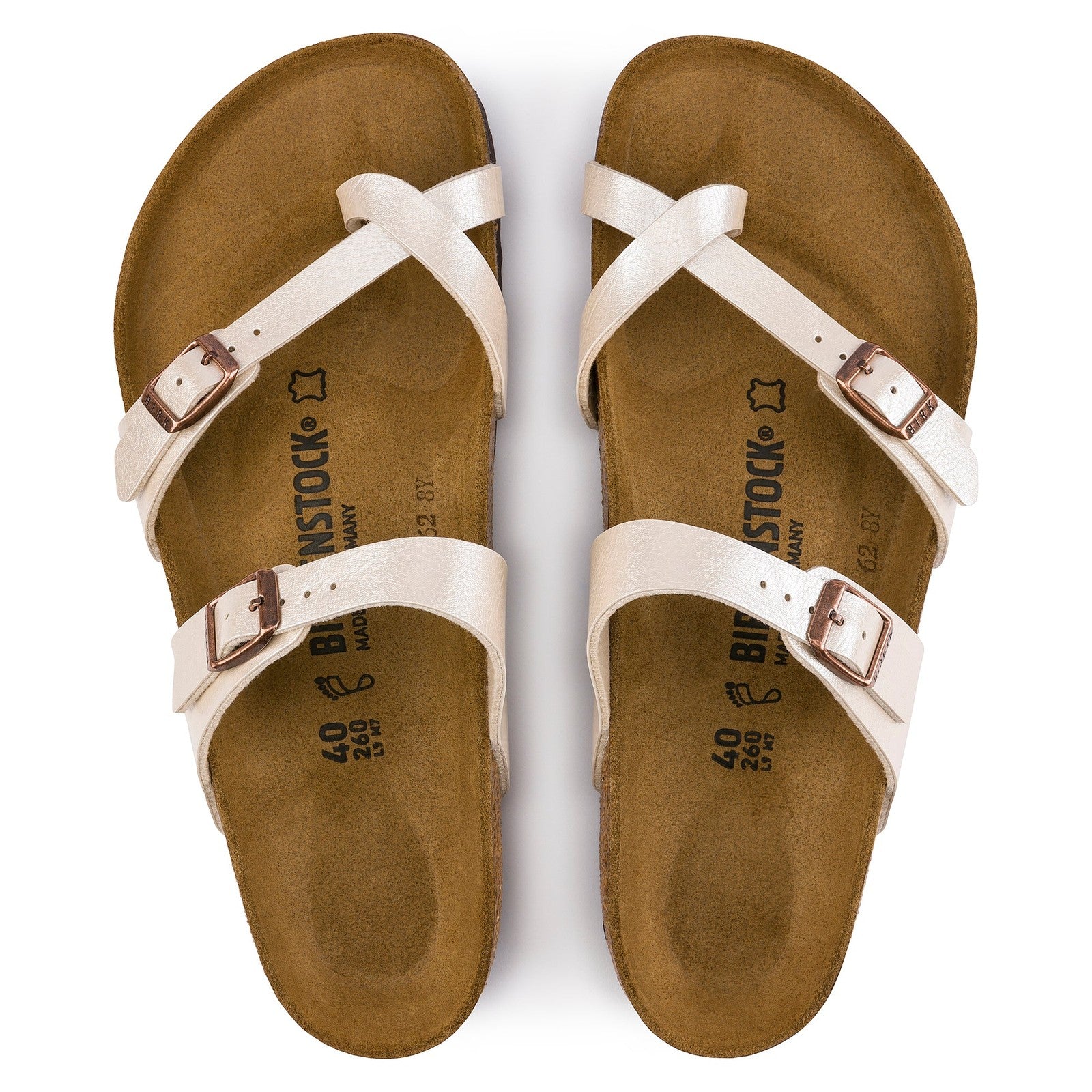Birkenstock Mayari Graceful Pearl White Birko-Flor Regular - 071661 | Blue Heeler Boots