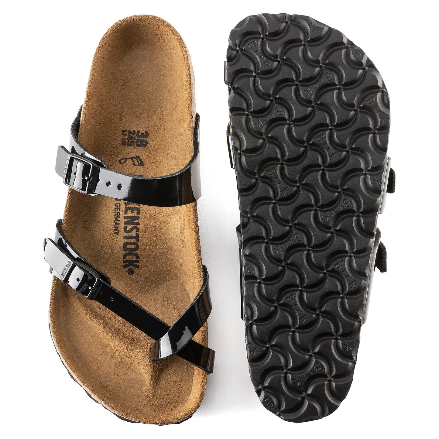 Birkenstock Mayari Patent Black Birko-Flor Narrow - 071093 | Blue Heeler Boots