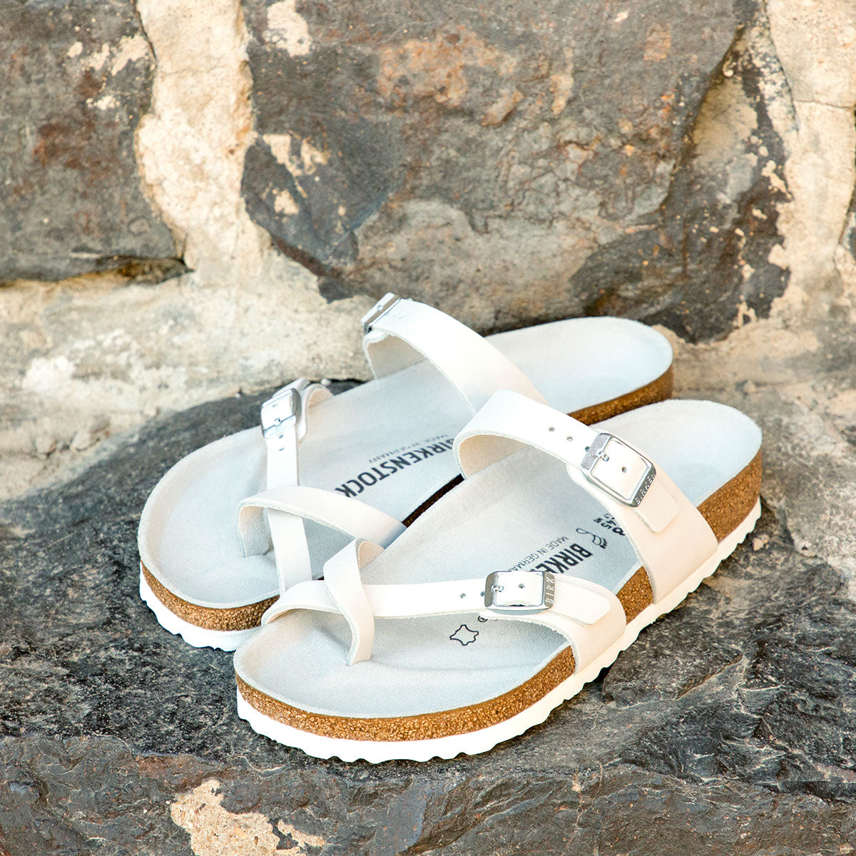 Birkenstock Mayari White Birko-Flor Narrow - 071053 | Blue Heeler Boots