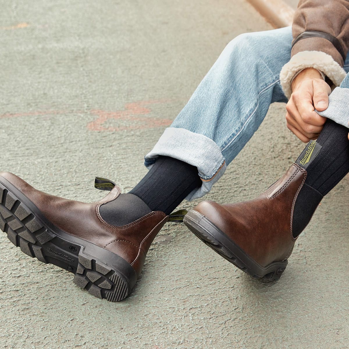 Blundstone Vegan Boot Brown Elastic Side 2116 from Brisbane store