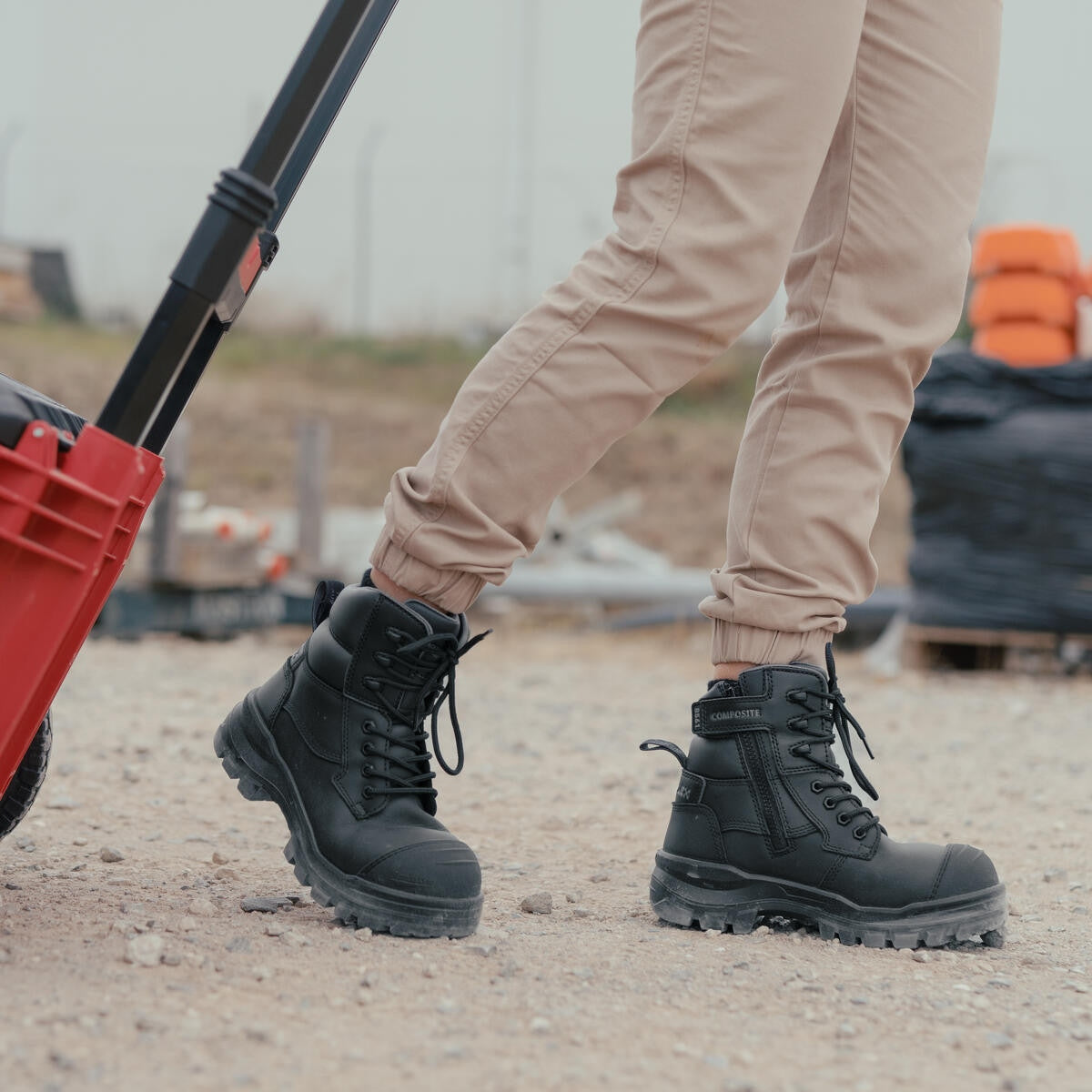 Blundstone RotoFlex Black Water Resistant Zip Side Safety Boot