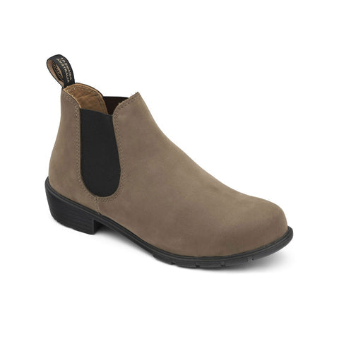 Blundstone Womens Ankle Boots - Stone Nubuck 1974 blue-heeler-boots