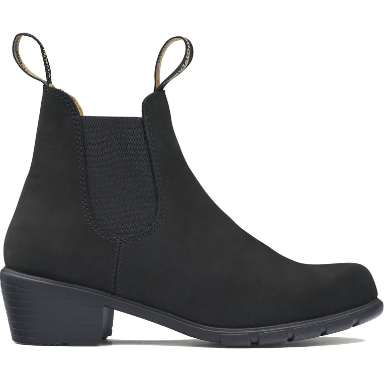 Blundstone Womens Heeled Boots, Black Nubuck - 1960 | Blue Heeler Boots