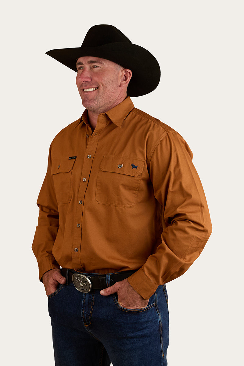 Ringers Western King River Full Button Work Shirt Tobacco - 171110001 | Blue Heeler Boots