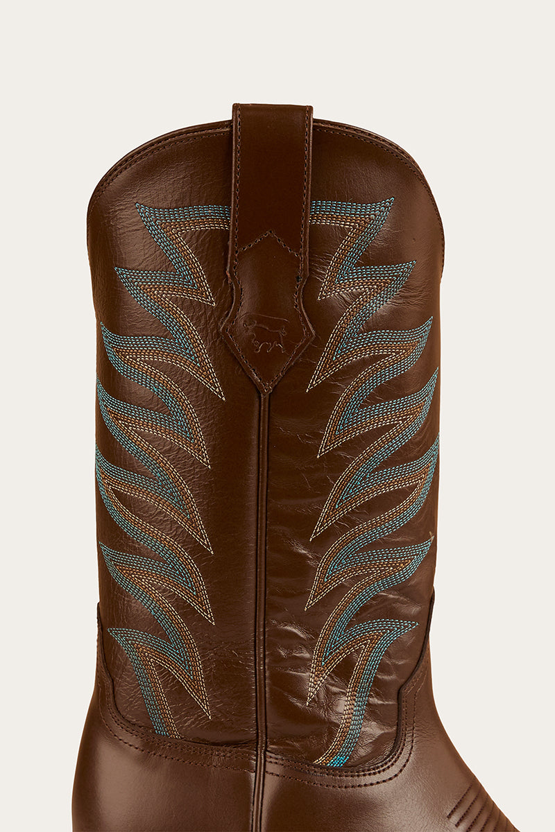 Ringers & Western Longreach Womens Cuban Heel Boot Tan - 519250104 | Blue Heeler Boots