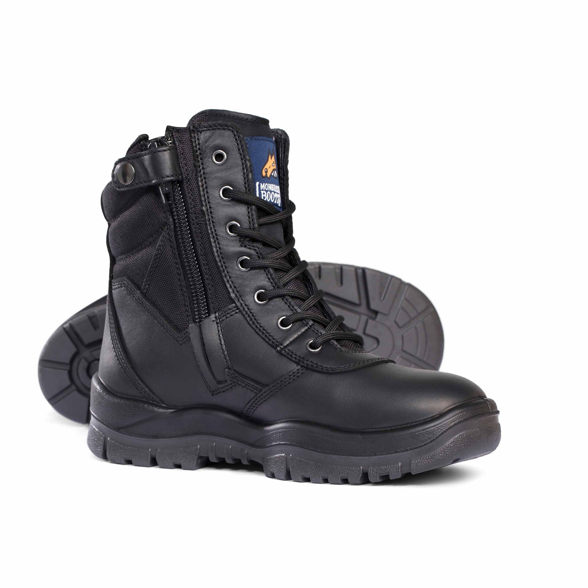 Mongrel Black High Leg ZipSider Boot - 251020 | Blue Heeler Boots