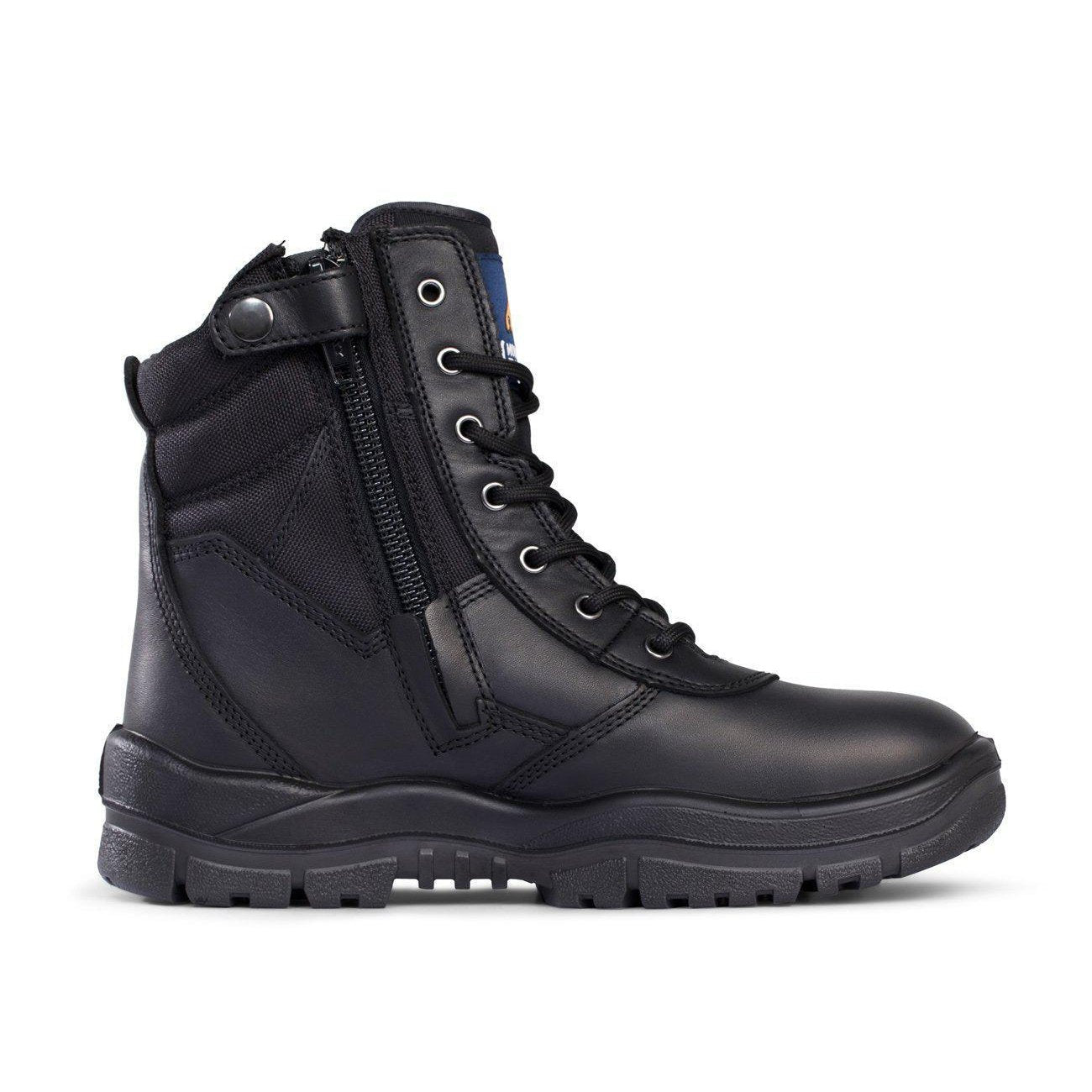 Mongrel Black High Leg ZipSider Boot - 251020-Queensland Workwear Supplies