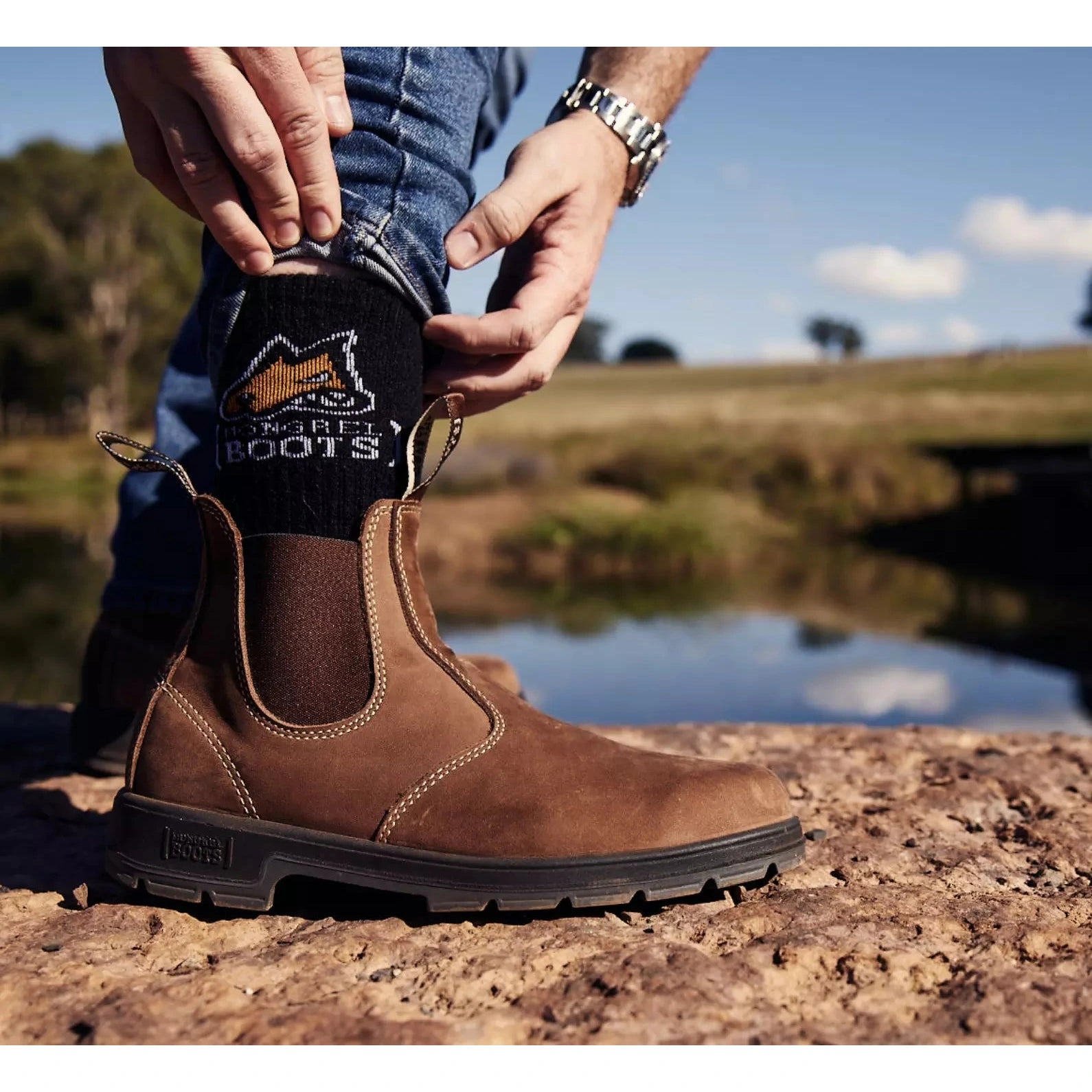 Mongrel Vintage Brown K9 Elastic Sided Boot - K91070 | Blue Heeler Boots