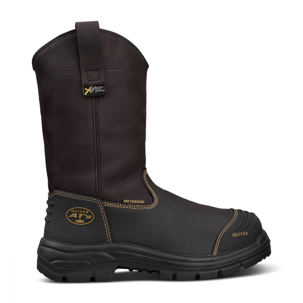 Oliver 240mm Brown Pull on Riggers Boot 100% Waterproof - 65-493 blue-heeler-boots