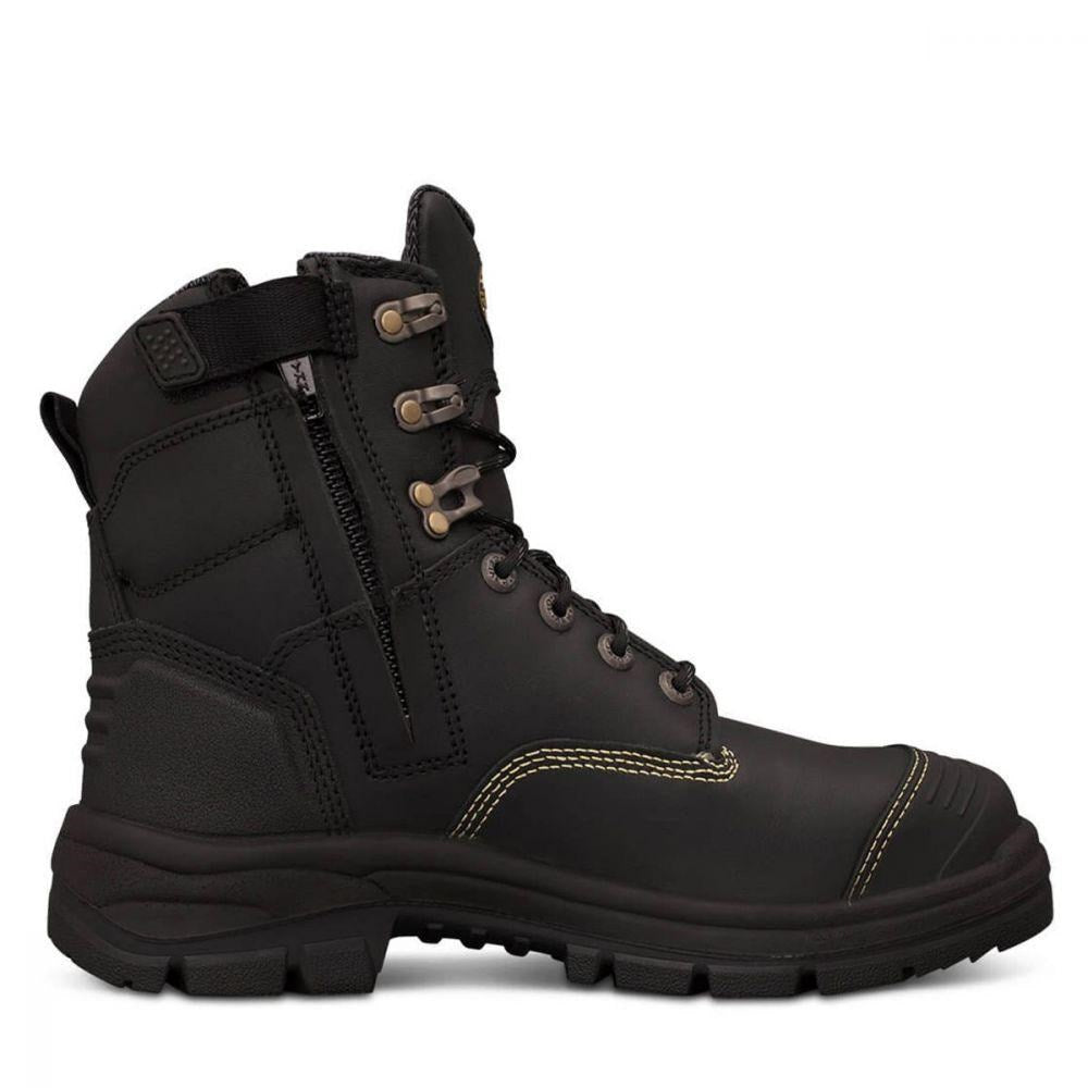 Oliver 55-345Z 150mm Black Zip Sided Safety Boot | Blue Heeler Boots