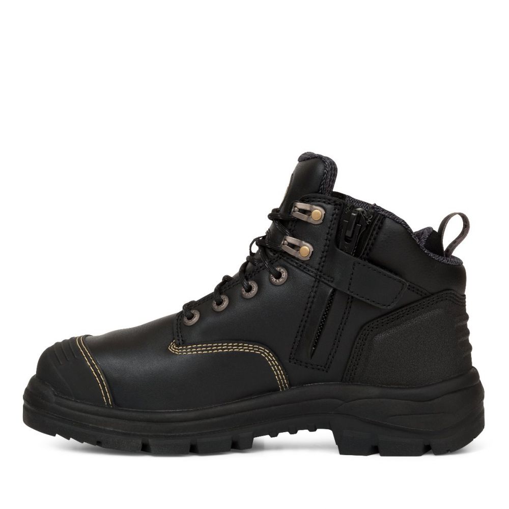 Oliver Left Zip 130mm Black Boot - 55-340Z – Blue Heeler Boots